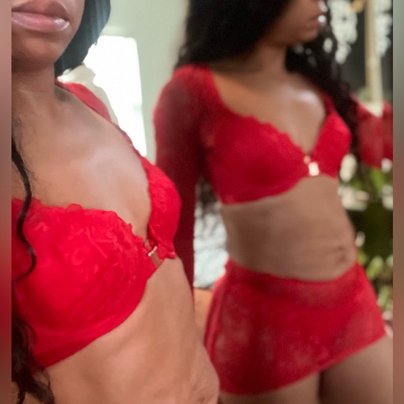 Savage X Fenty Goji Berry Red Lovestruck Complete VIP Box 4 Piece Set - Picture 16 of 17